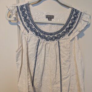 J. Crew Point Sur Linen Top, M